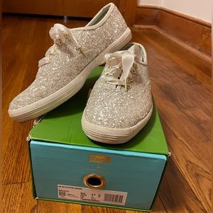Kate Spade Cream glitter sneakers